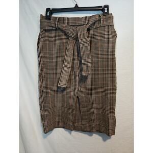 Jules & Leopold Brown Plaid Mini Skirt Medium 90s Clueless‎ Dark Academia